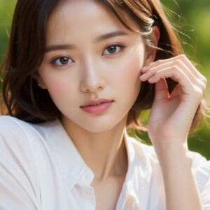 白いシャツを着た女性