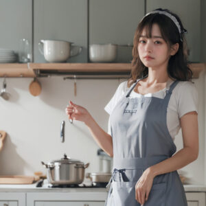 料理が失敗して落ち込んでいる女性