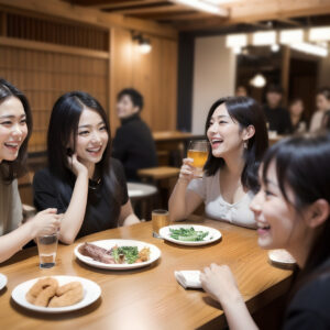 居酒屋で盛り上がる女子会