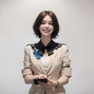 笑顔で応対してくれる受付嬢