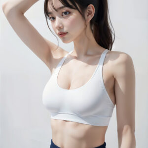 フィットネスをするスポーツウェアを着た女性